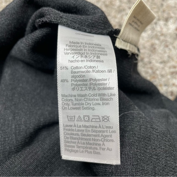 Madewell (Re)sourced Plush Mockneck Puff Sleeve Top in Charcoal Grey Small - Picture 6 of 9